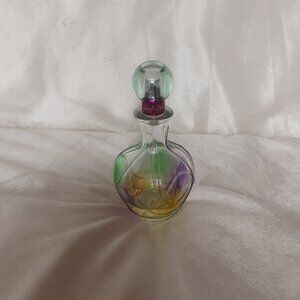 Jennifer Lopez "Live" Art Glass Perfume Bottle. 3.4 oz. Used